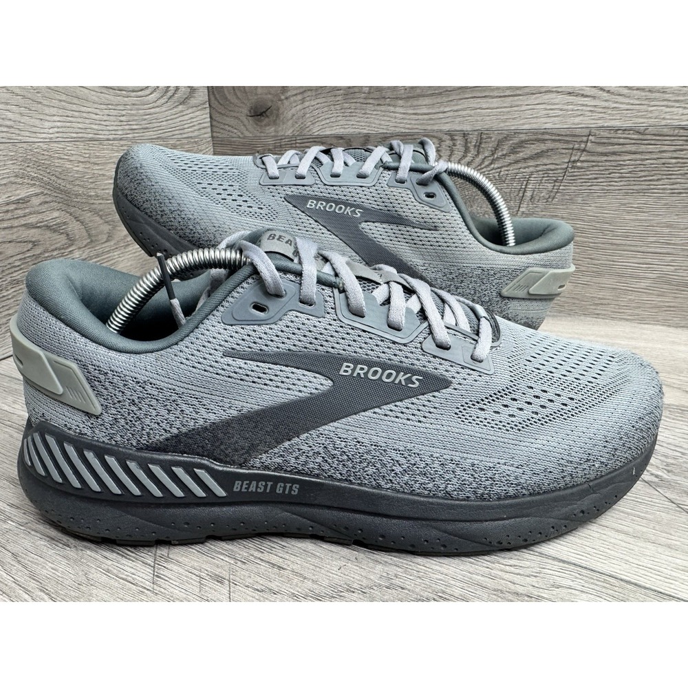 Brooks Beast GTS 23 Running Shoes Men 10.5 EE Grey 1104251D069 Sneakers